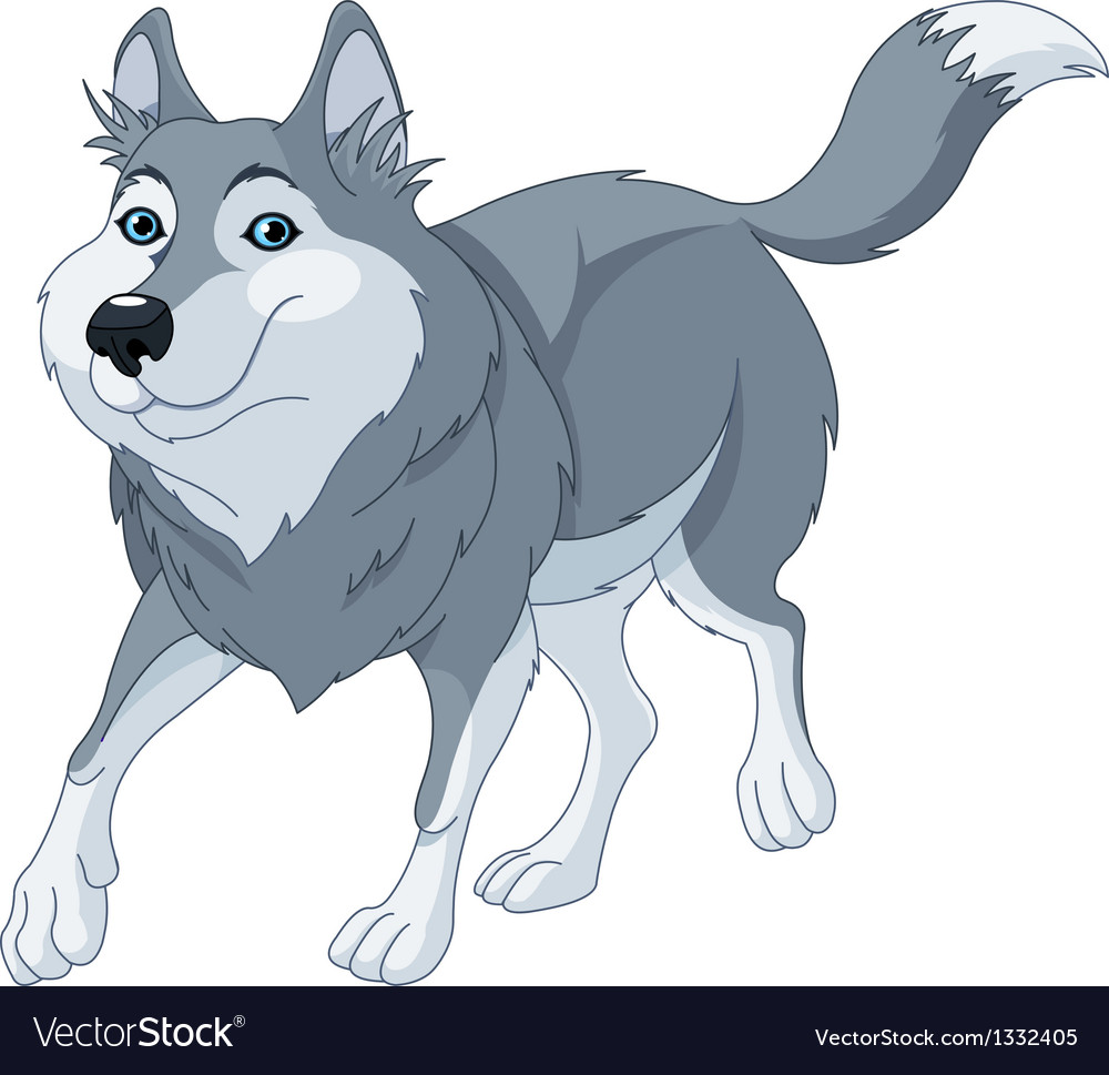 Cartoon wolf Royalty Free Vector Image - VectorStock