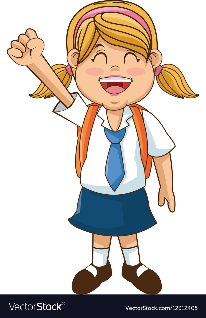 Isolated school girl design Royalty Free Vector Image