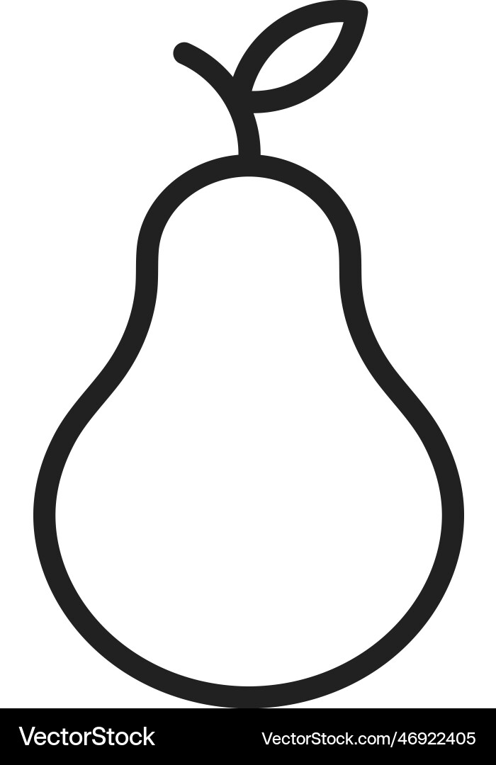 Pear icon image suitable for mobile apps Vector Image