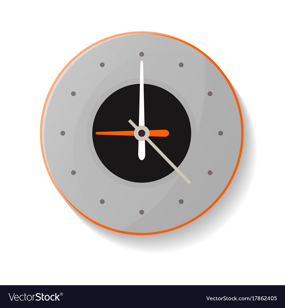 Round Mechanical Wall Clock Icon