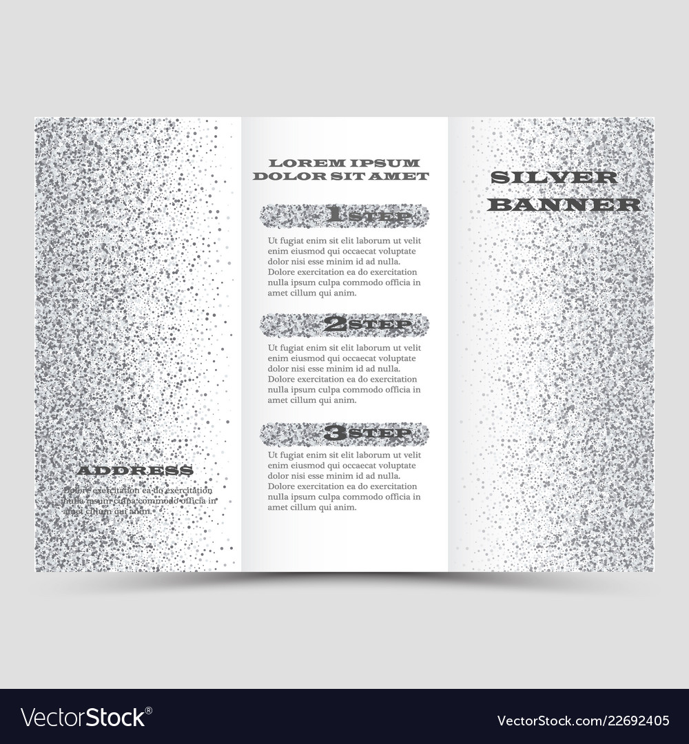 Silver brochure layout design business Royalty Free Vector Silver brochure layout design business Royalty Free Vector
