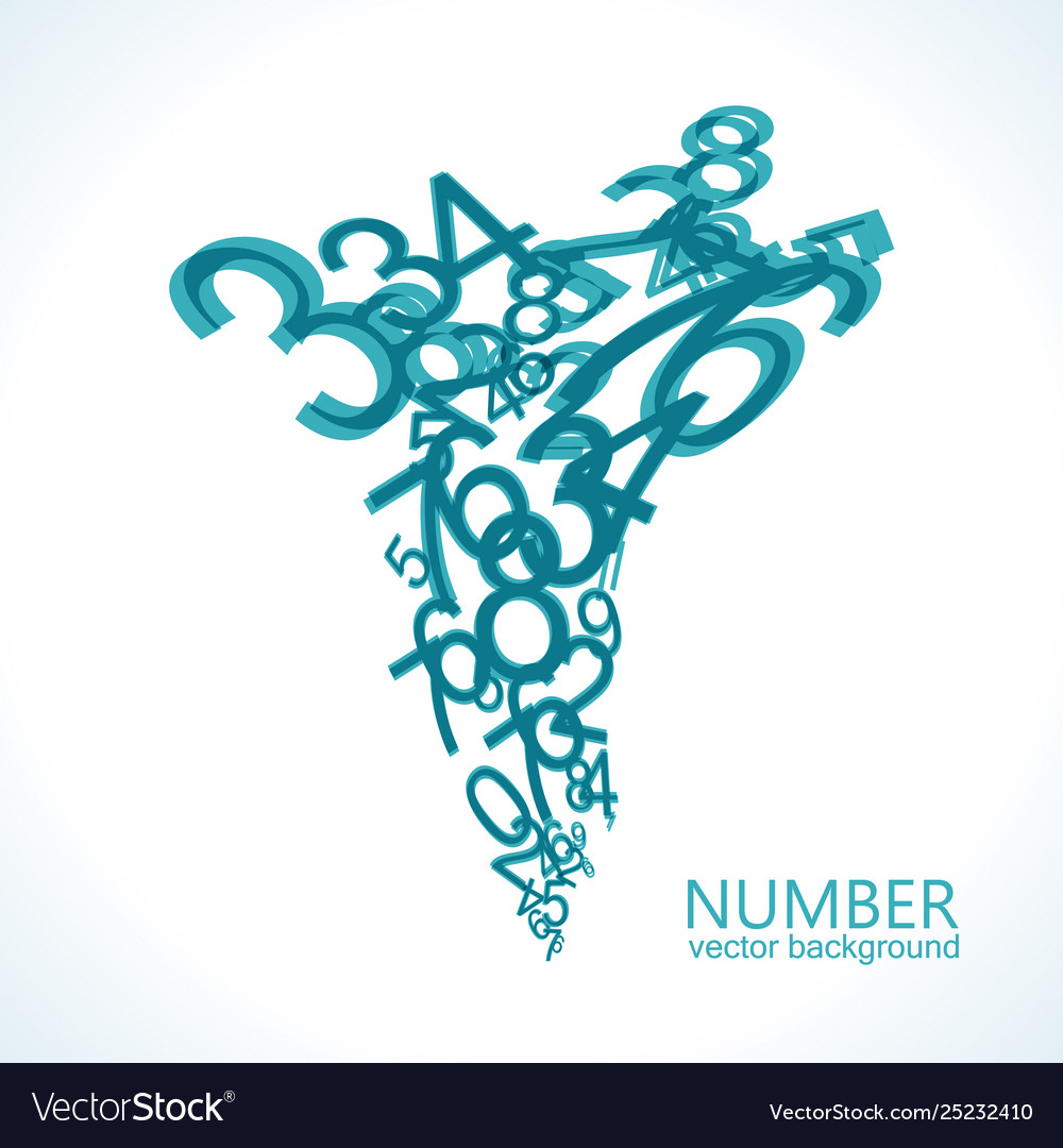 Abstract math number symbols number background Vector Image