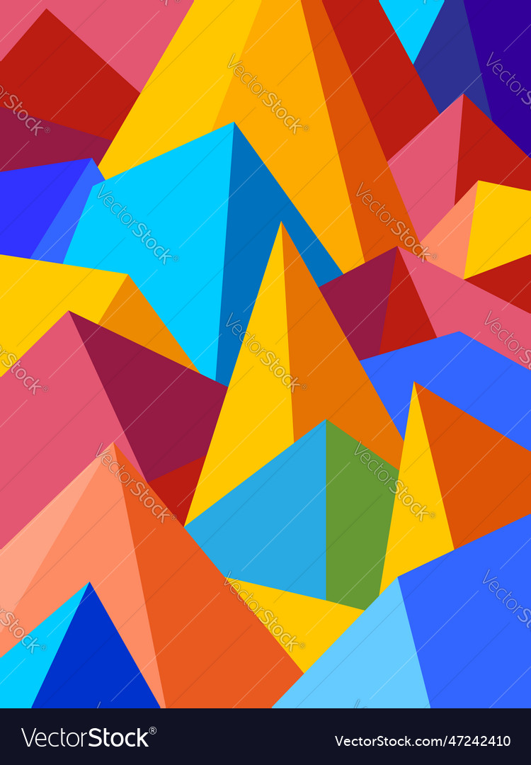 Colorful Polygon Shapes Background Royalty Free Vector Image 2504