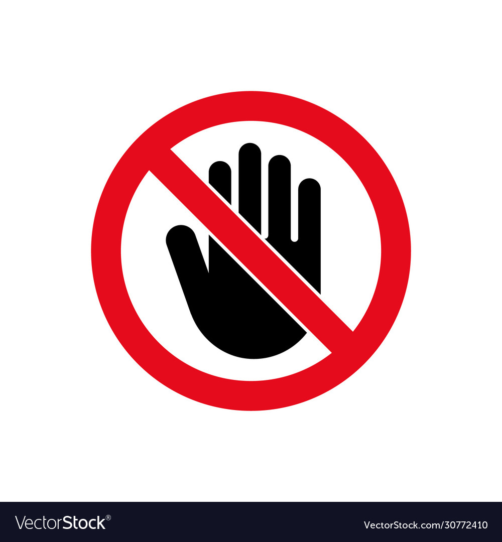 hands off sign