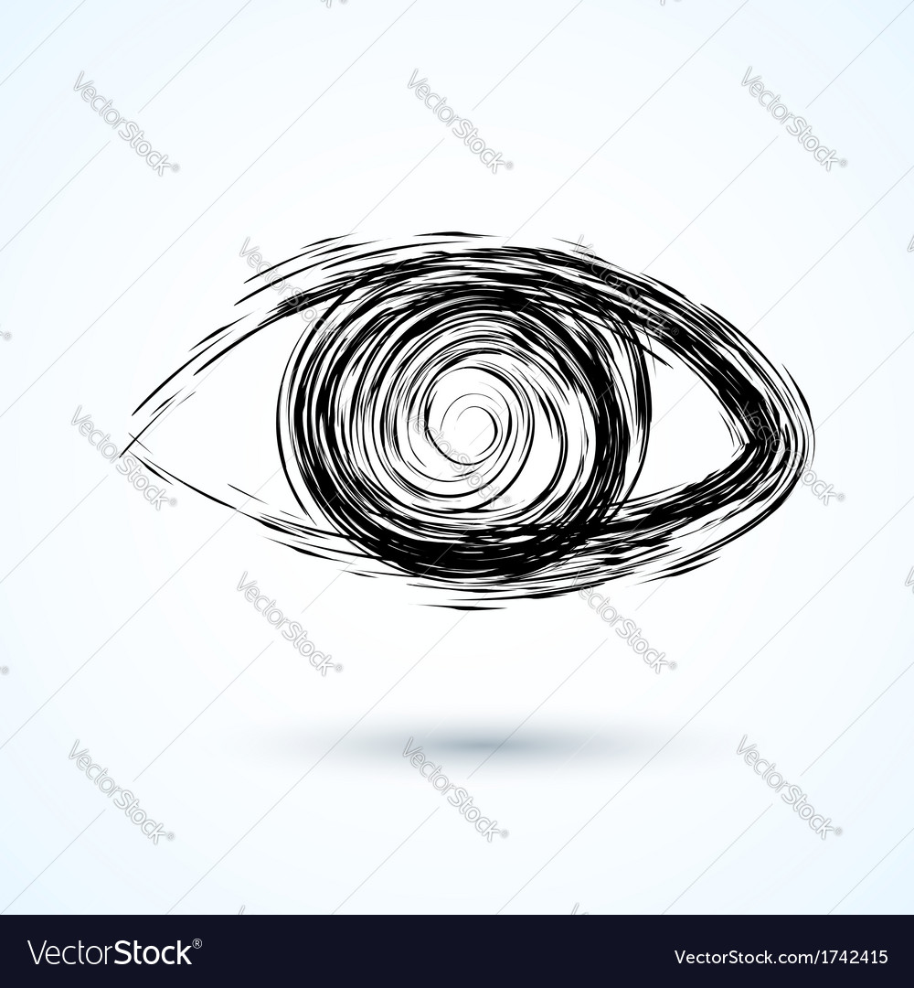 Abstract eye sketch Royalty Free Vector Image - VectorStock