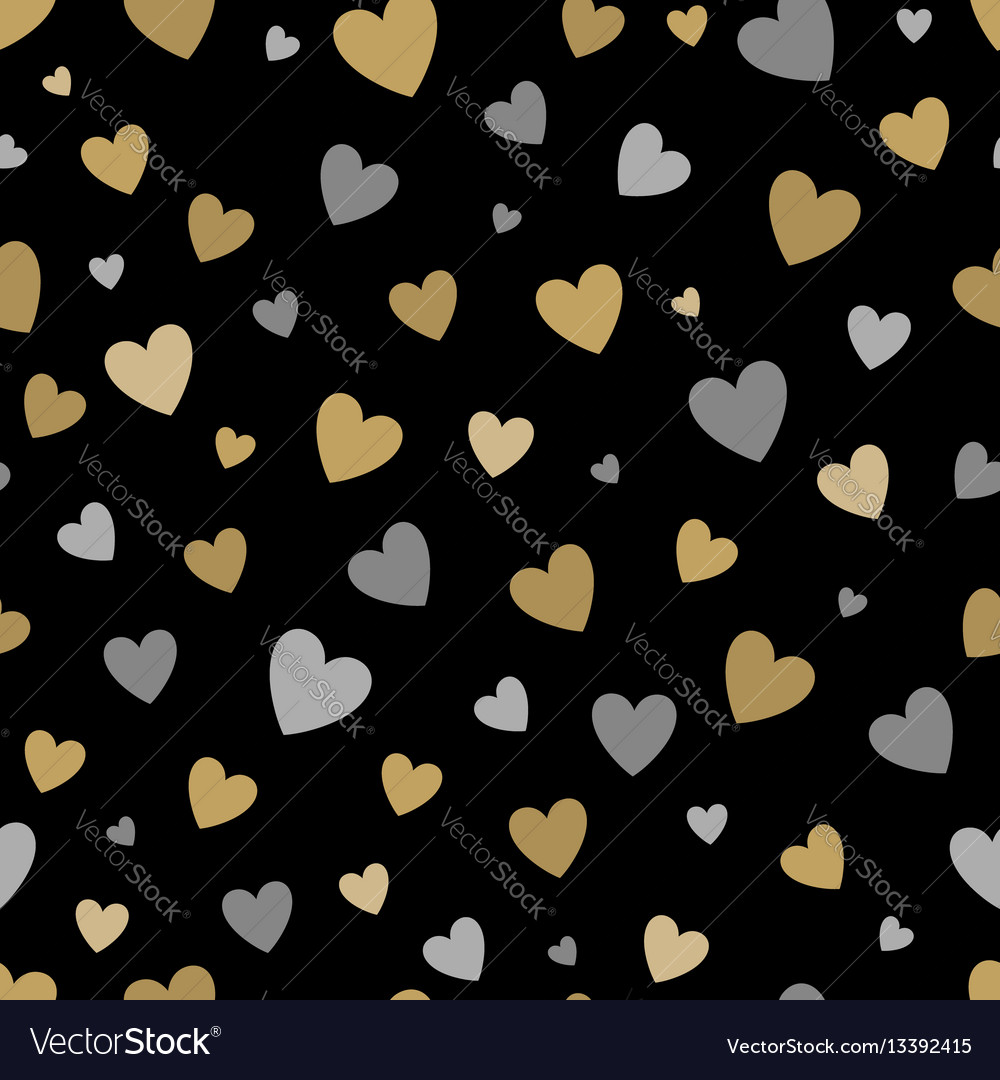 Beautiful seamless pattern with gold and silver Vector Image