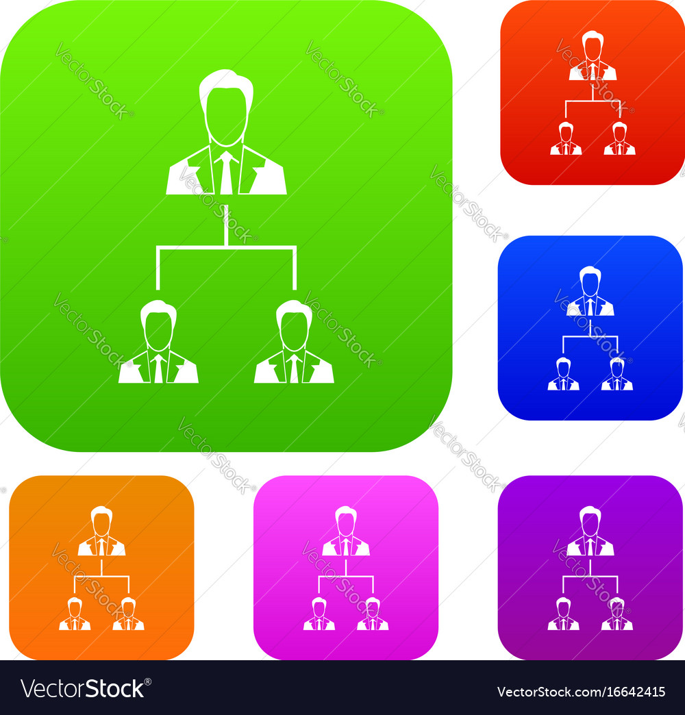 Company structure set collection Royalty Free Vector Image
