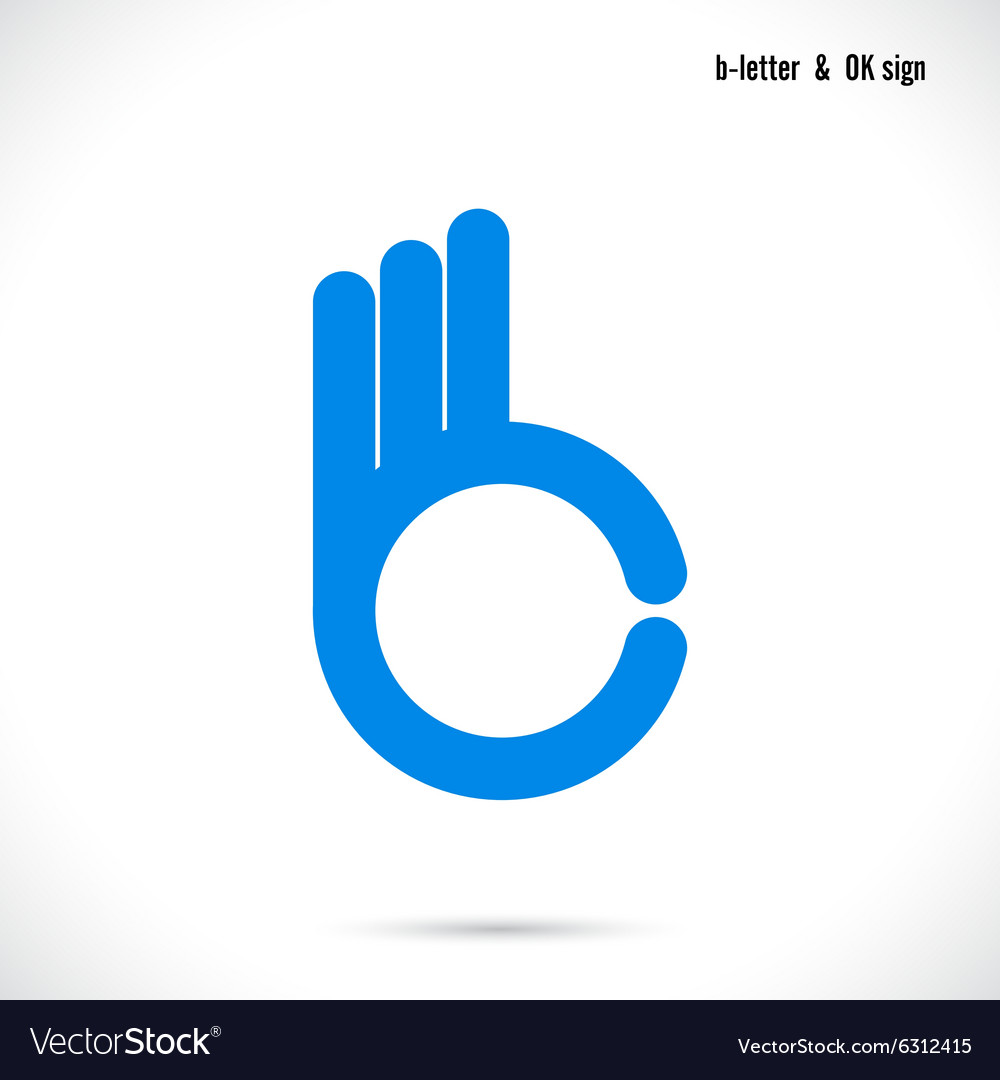 creative b letter icon abstract logo design vector image