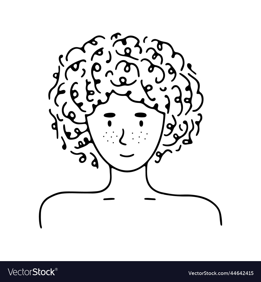 Curly 2025 hair doodle