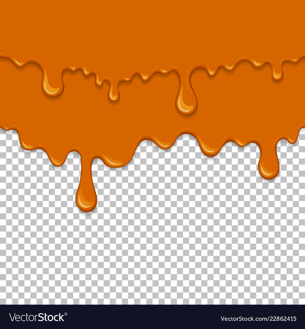 Orange Sticky Liquid Seamless Element Royalty Free Vector