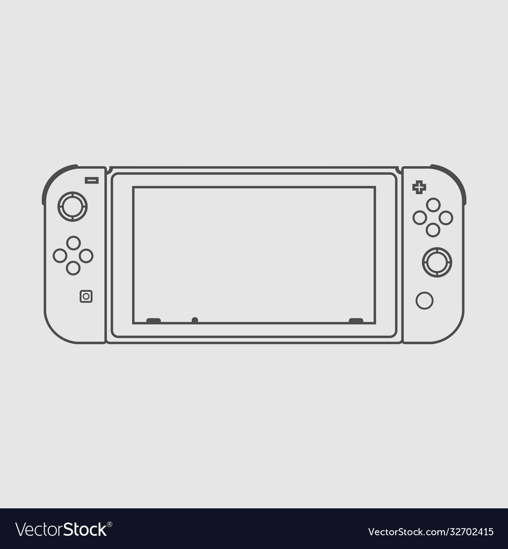 Retro handheld game console Royalty Free Vector Image