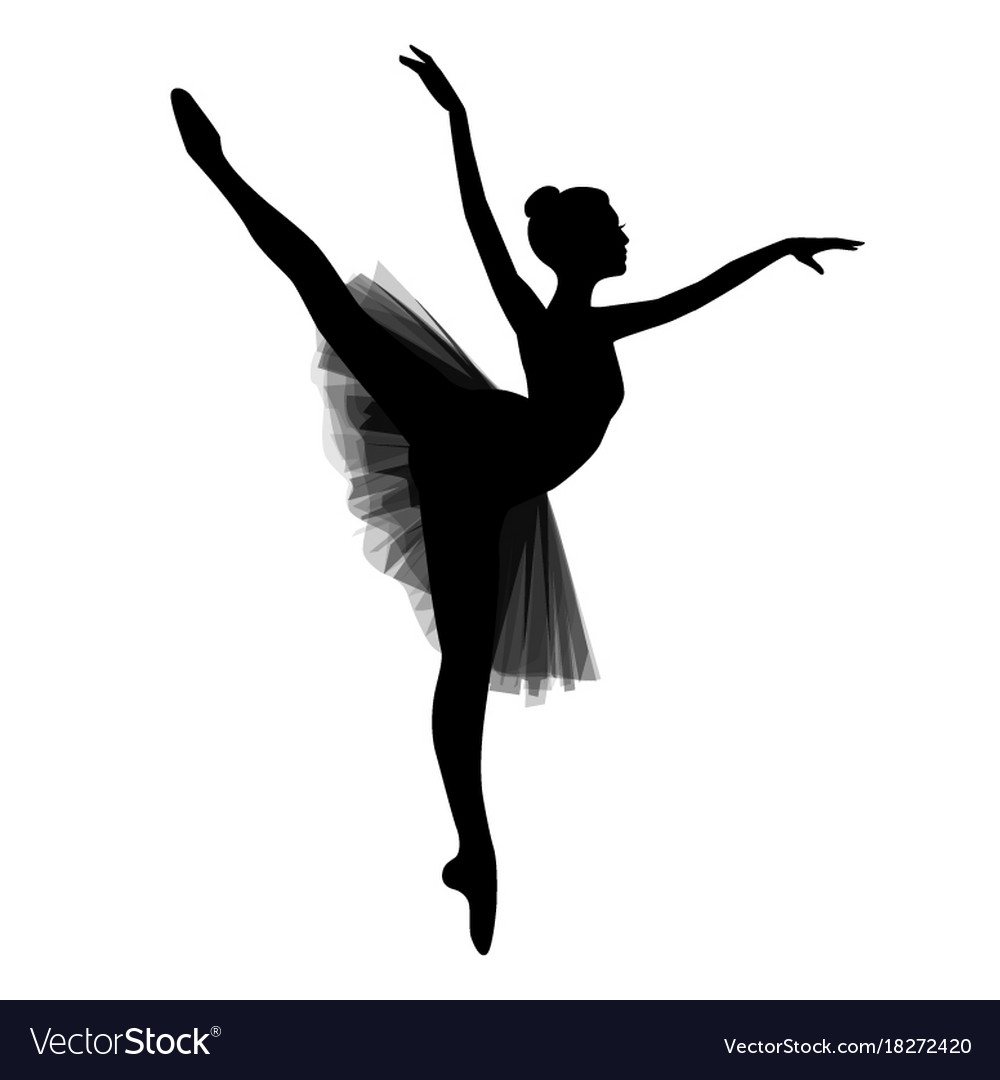 Ballerina on white background Royalty Free Vector