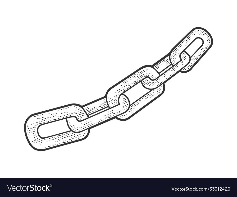 Chain links sketch Royalty Free Vector Image - VectorStock