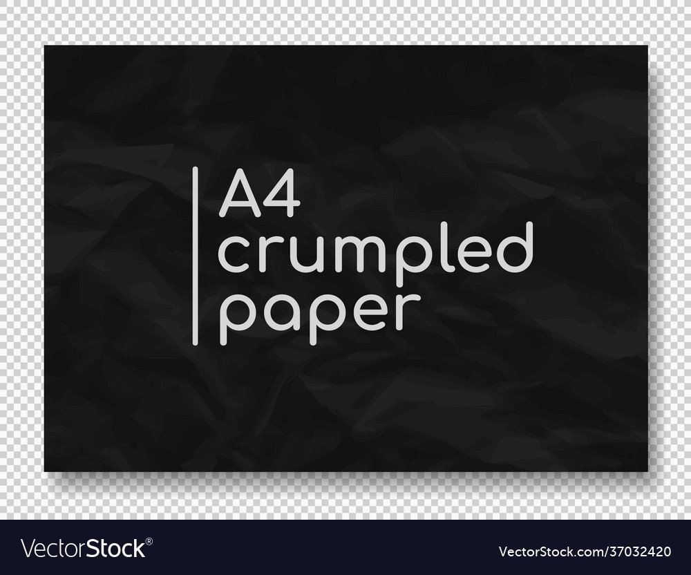 Crumpled grunge realistic old paper vector image Crumpled grunge realistic old paper