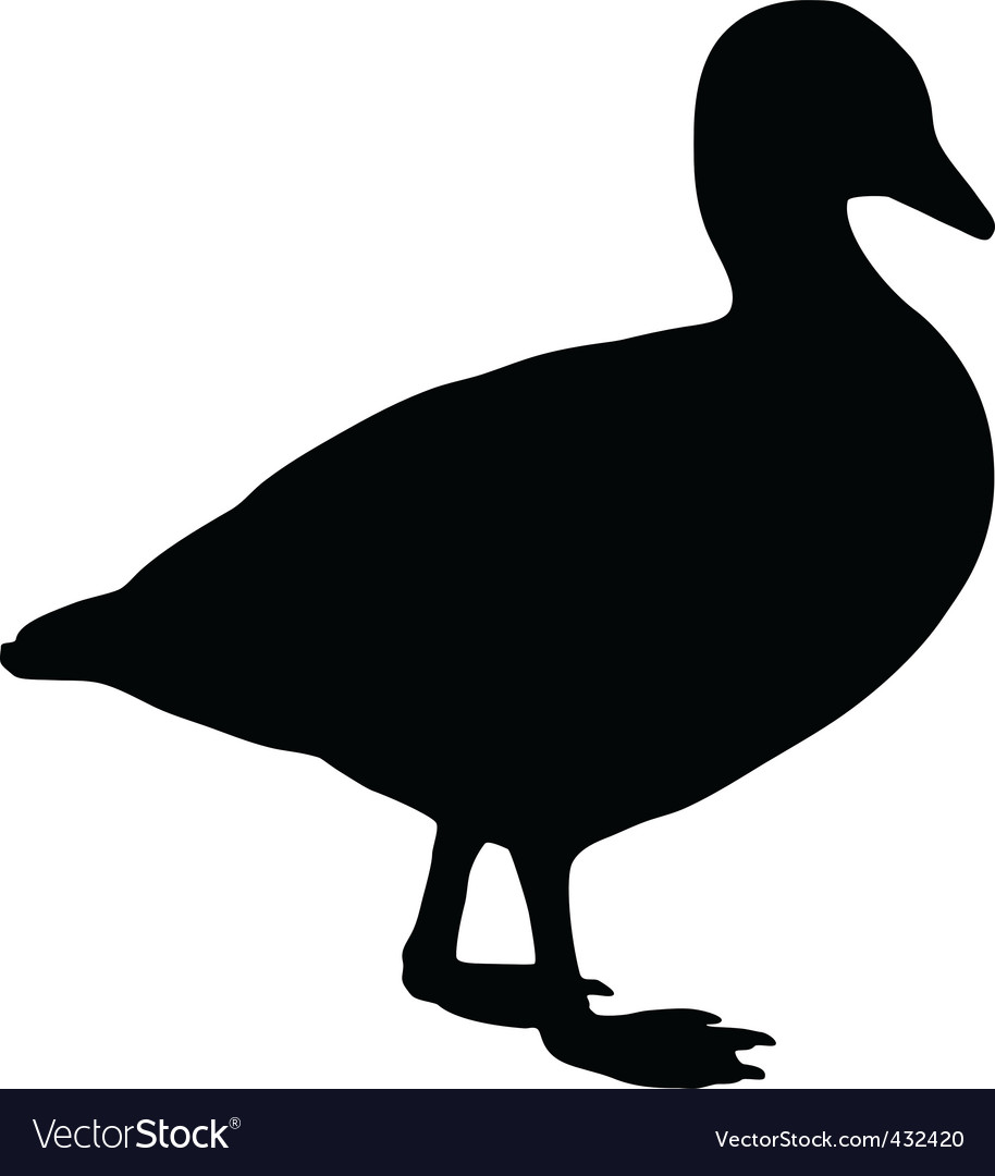 Domestic goose silhouette Royalty Free Vector Image