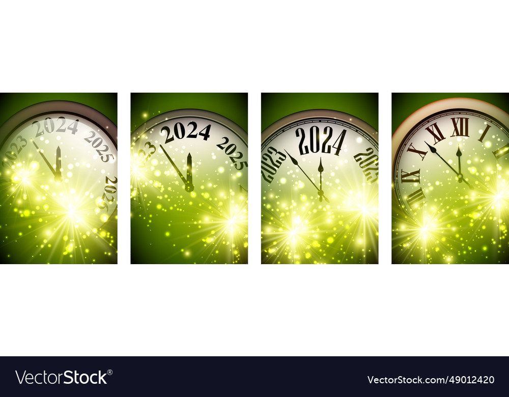 Happy new year 2025 countdown clock on golden and Vector Image