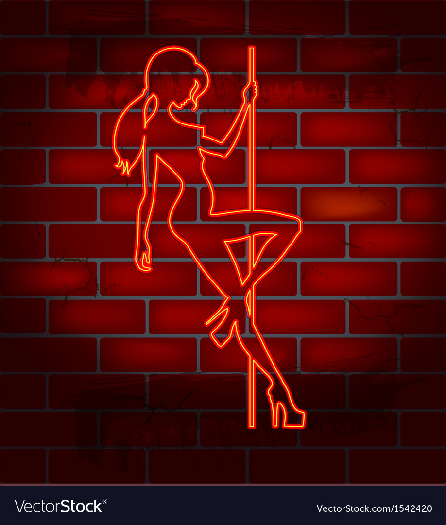 Neon Striptease Sign Outside Club Tisbury Court Soho West End Stock Photo