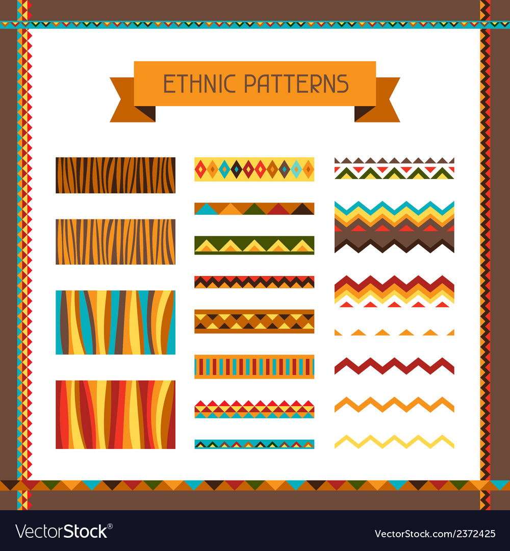African ethnic seamless ornaments and pattern