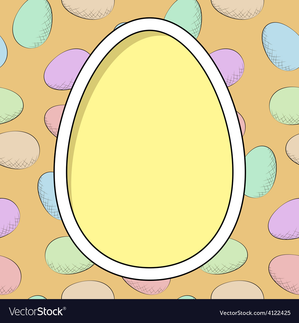 Card with egg frame Royalty Free Vector Image - VectorStock