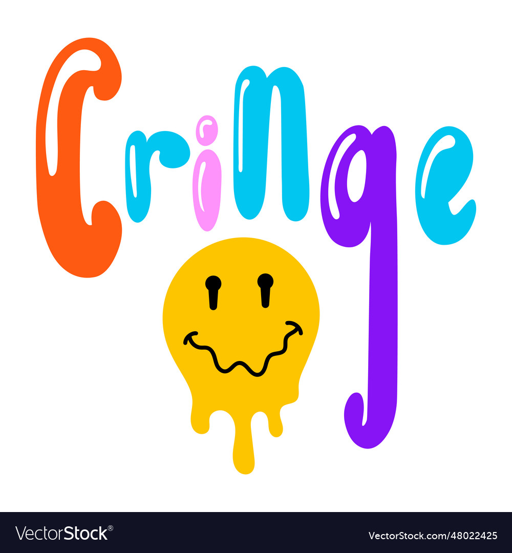 Cringe word Royalty Free Vector Image VectorStock