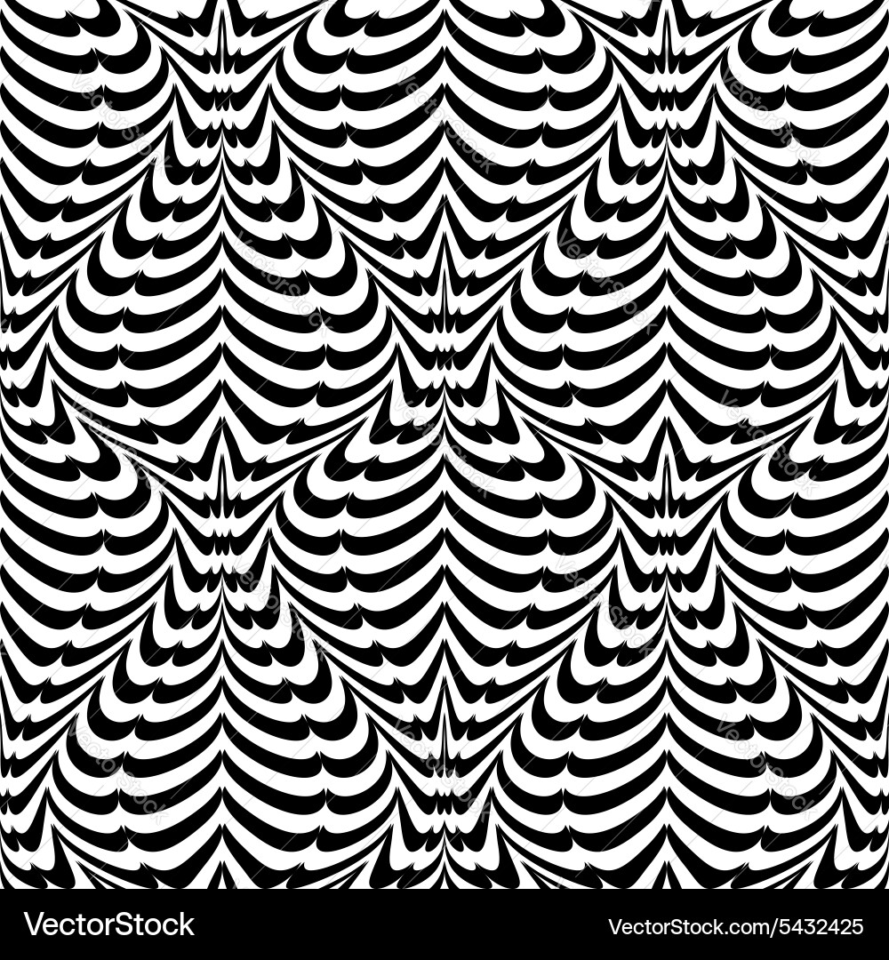 Waving Design Pattern Design seamless monochrome waving pattern Vector Image