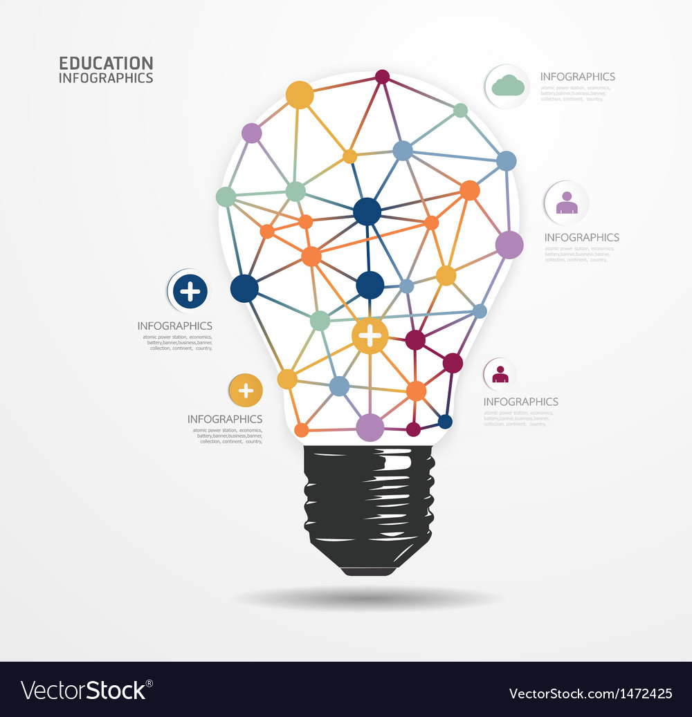 Modern design light dot minimal style infographic Vector Image