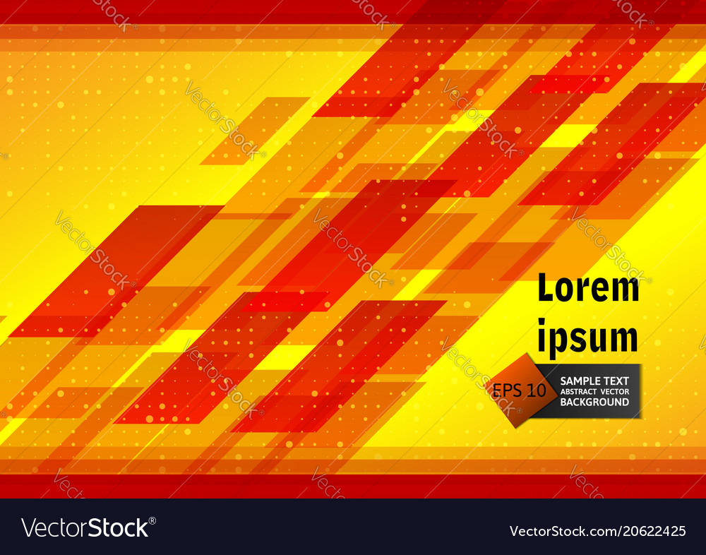 Red and yellow geometric abstract background Vector Image