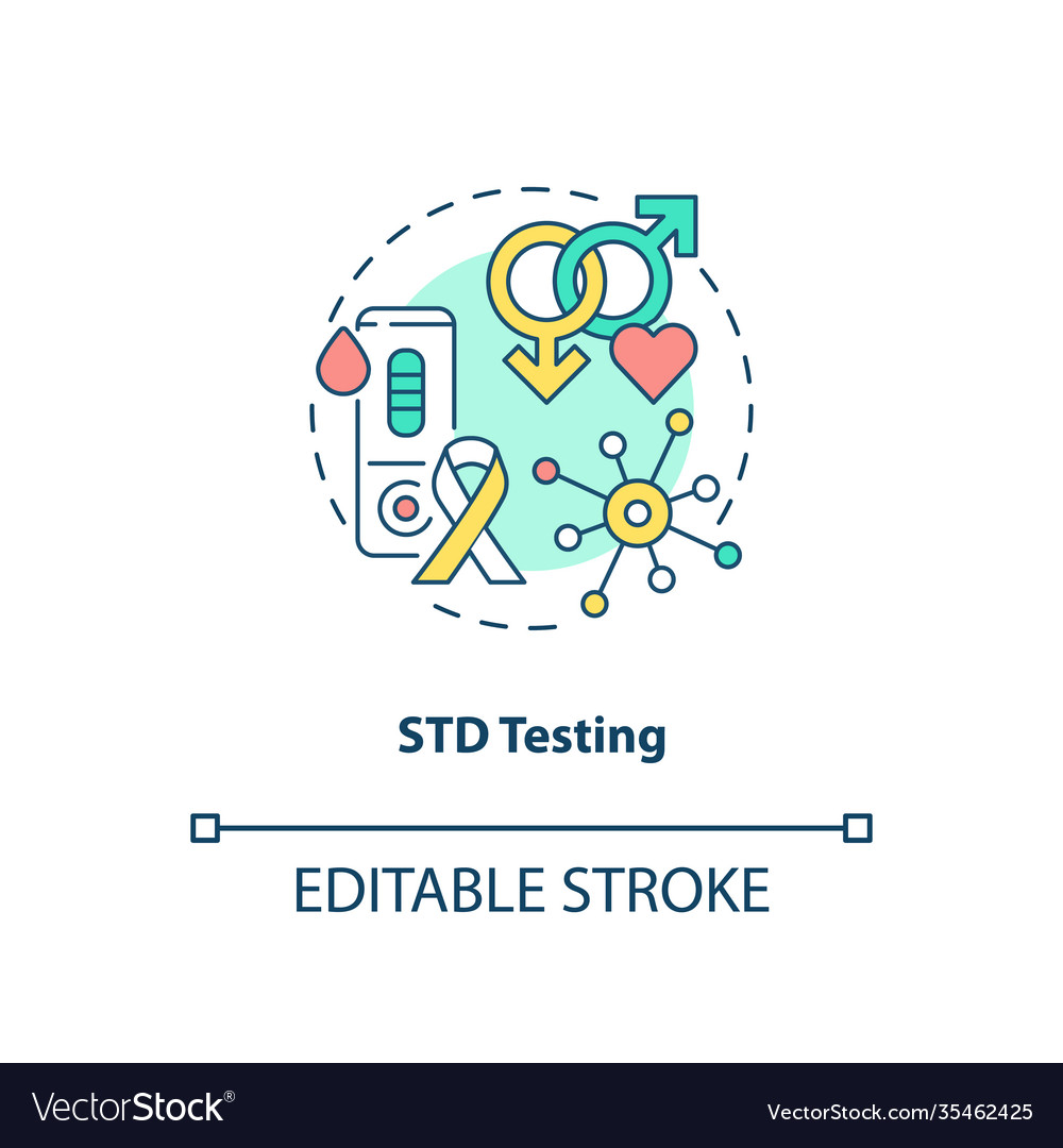 Std testing concept icon Royalty Free Vector Image