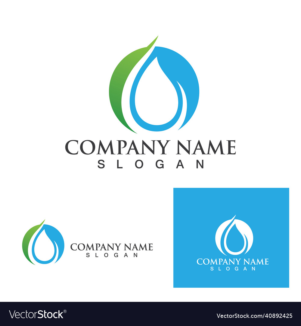 Water drop logo template Royalty Free Vector Image