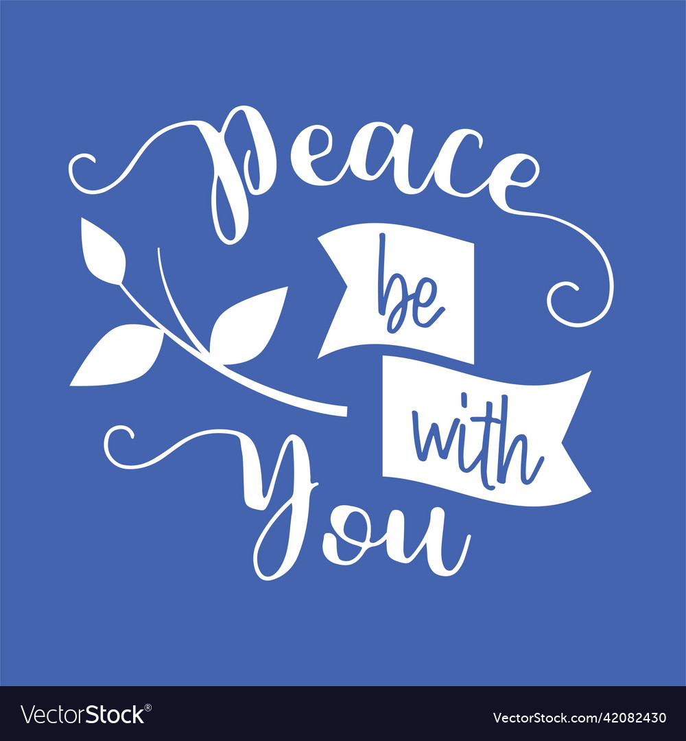 Bible Verse Peace Be With You Royalty Free Vector Image