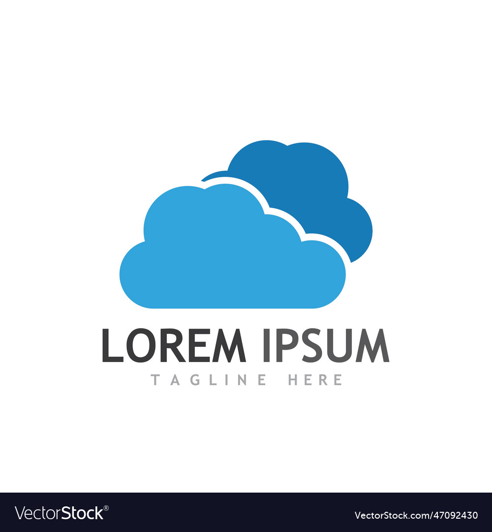 Cloud template Royalty Free Vector Image - VectorStock