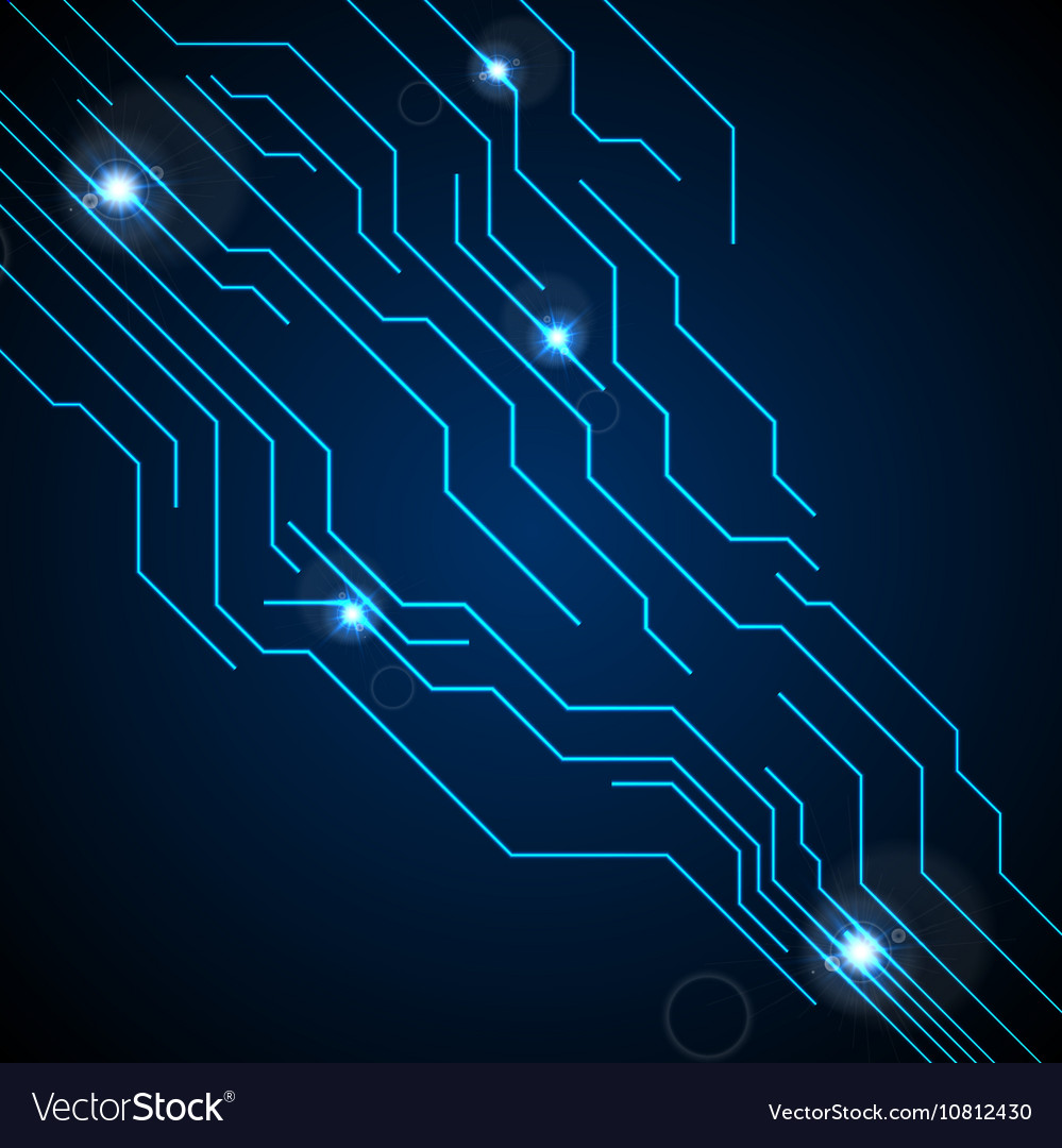 dark blue circuit board technology background vector image circuit background image