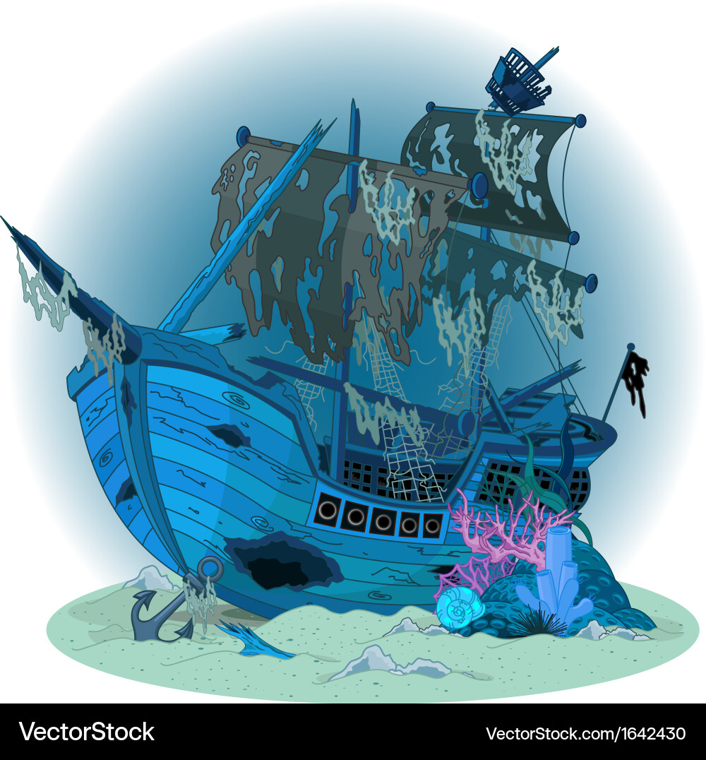 Old ship background Royalty Free Vector Image - VectorStock
