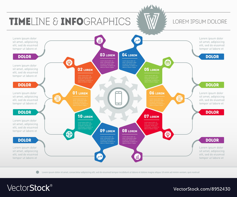 Web Template for circle infographic diagram or Vector Image