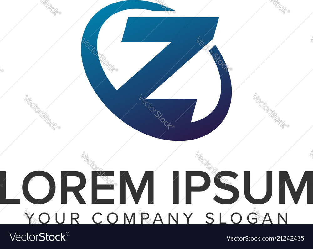 Creative modern letter z logo design concept Vector Image