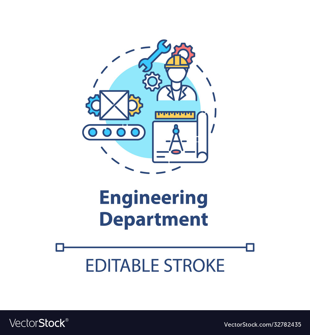 Engineering department concept icon Royalty Free Vector