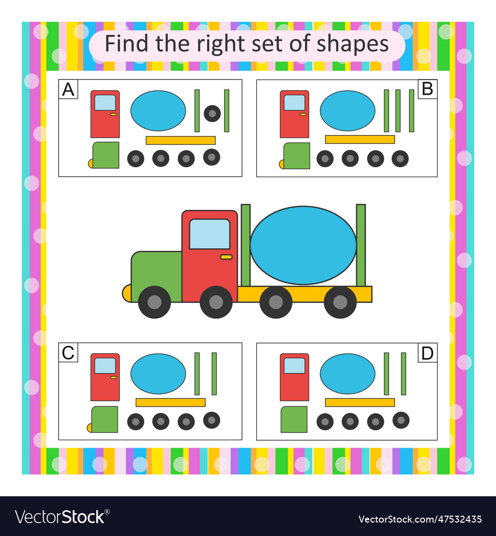 Logic puzzle for kids Royalty Free Vector Image