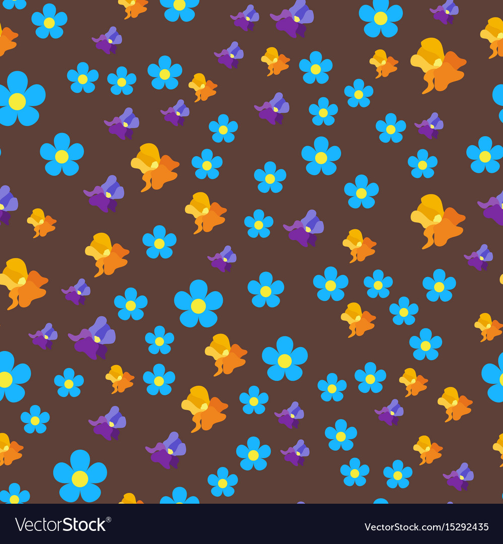 Nature flower seamless pattern