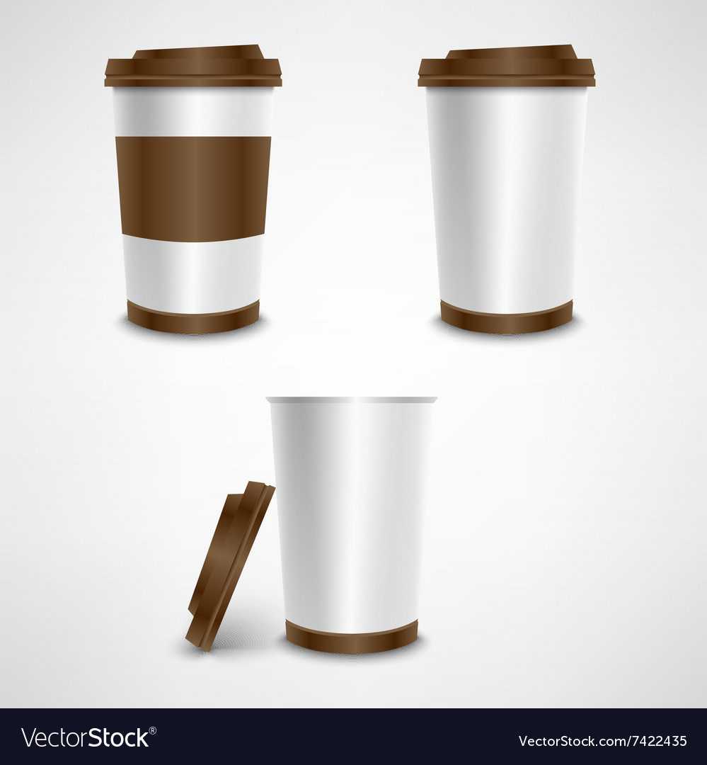 Plastic Coffee Cup Template Royalty Free Vector Image Plastic Coffee Cup Template Vector Image