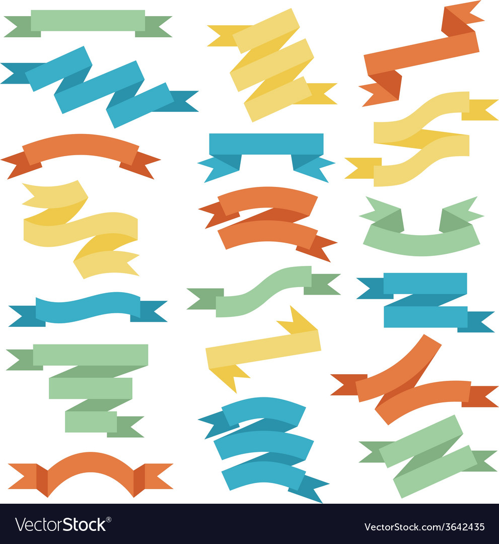 Ribbons collection Royalty Free Vector Image - VectorStock