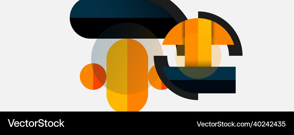 Round geometric shapes lines and circles Vector Image