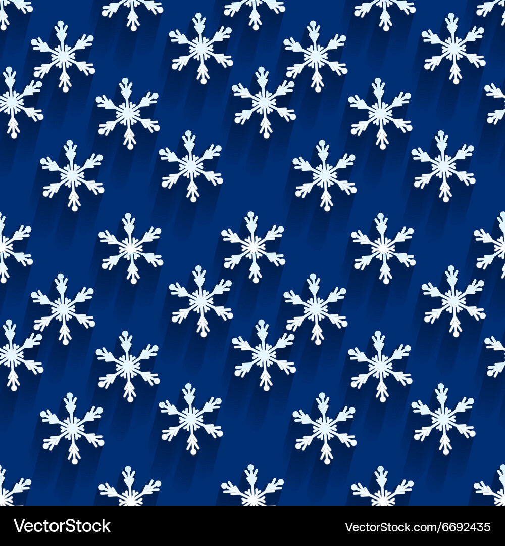 Seamless pattern with snowflakes Royalty Free Vector Image
