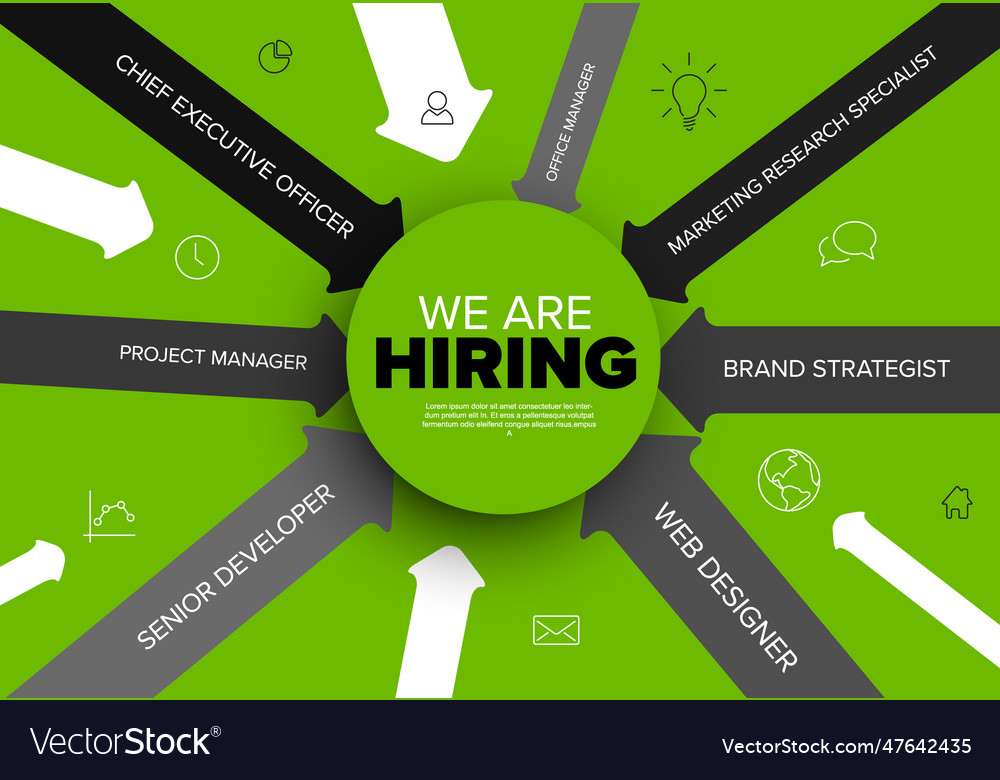 We are hiring green minimalistic flyer template