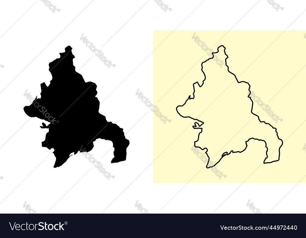 Azua map dominican republic americas filled Vector Image