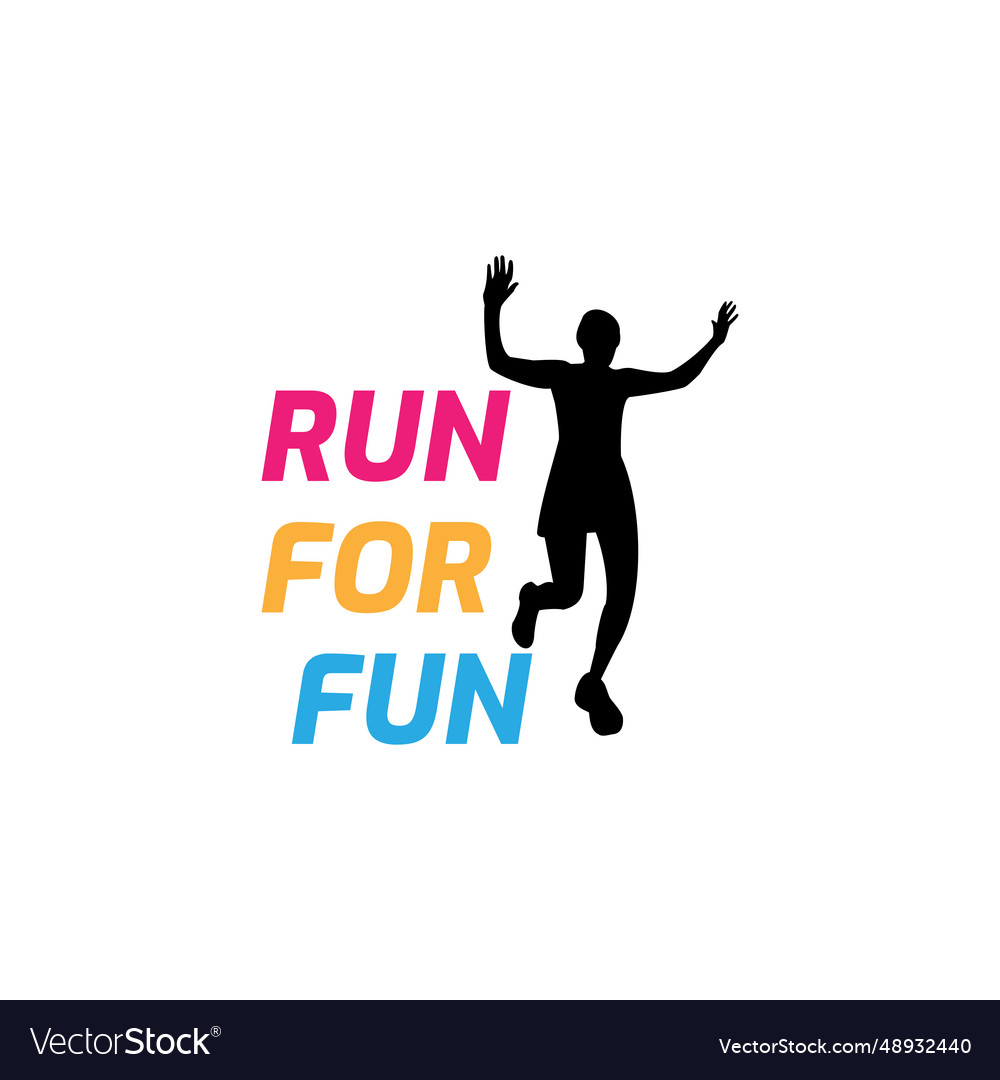 Logo design for 5k fun run event Royalty Free Vector Image