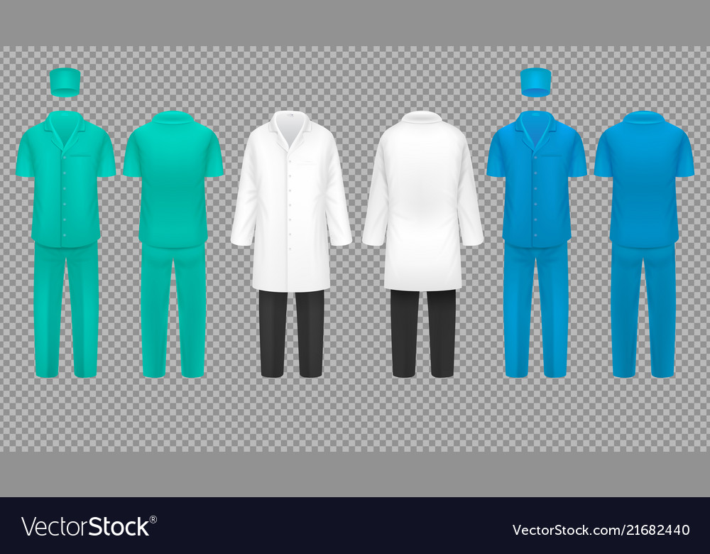 Medical Doctor Uniform Hospital Nurse Coat And Vector Image