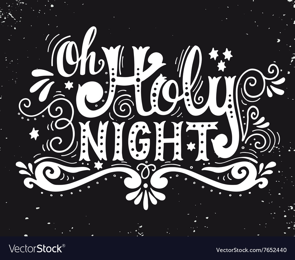 Premium Vector  Oh holy night calligraphy, horizontal background.  christmas lettering. elegant golden typography.