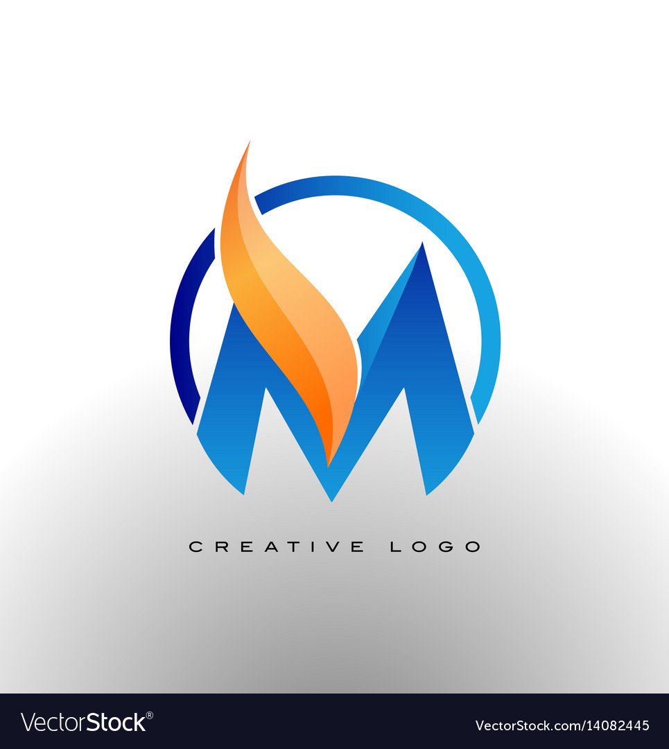 Corporate letter m logo Royalty Free Vector Image