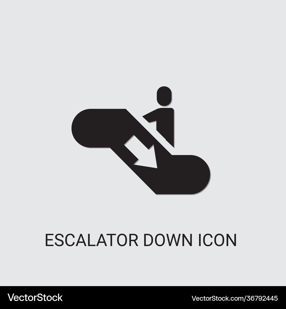 Escalator down icon Royalty Free Vector Image - VectorStock