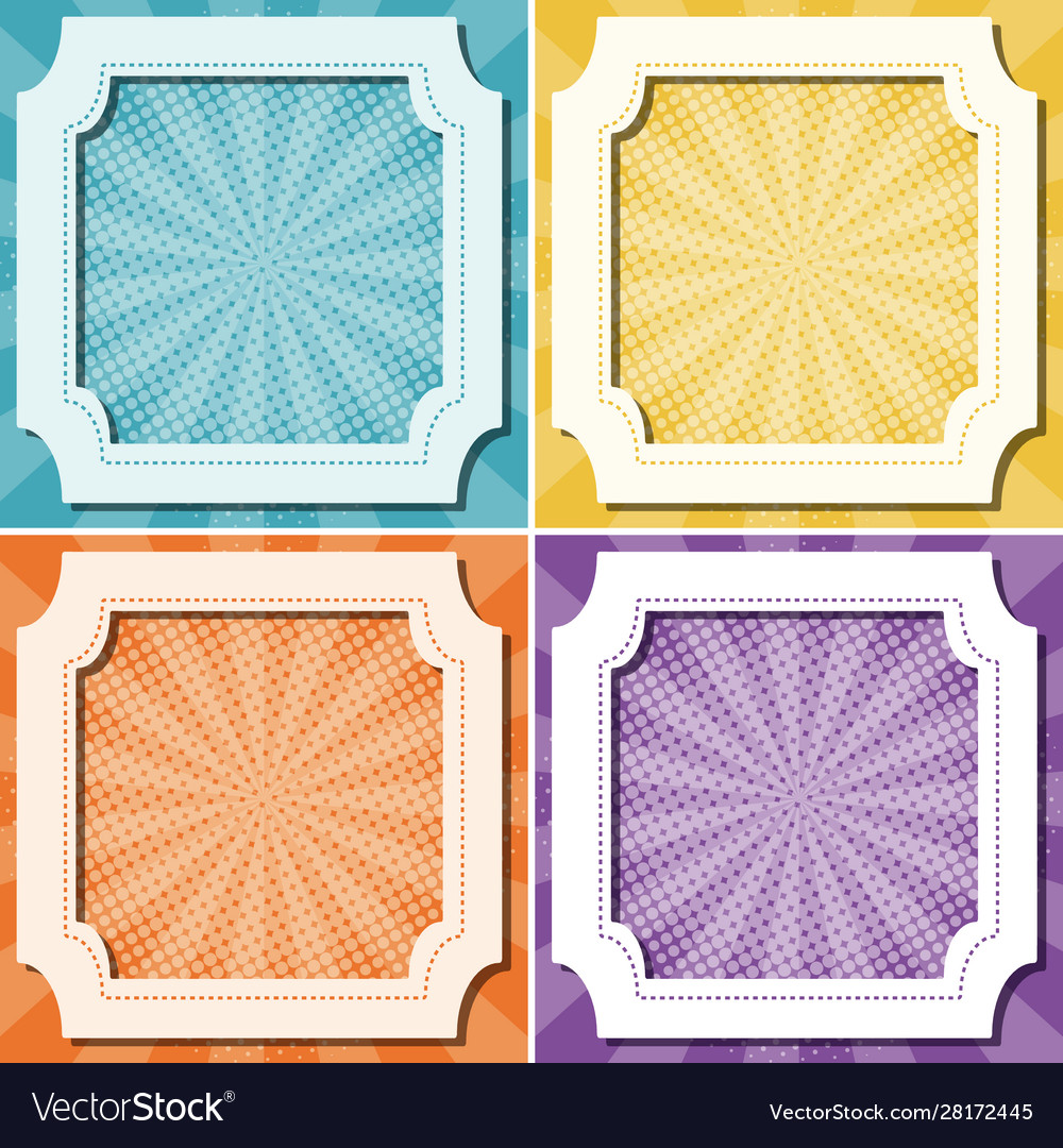 Four backgrounds with frame Royalty Free Vector Image